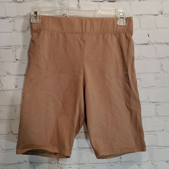 Good American tan bike shorts size 2 - Picture 1 of 4